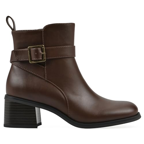 WHITE MOUNTAIN Women's Narrows Block Heel Ankle Booties3