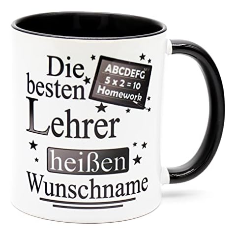 Die besten Lehrer heißen Kaffeetasse mit Namen personalisierte Becher lustige Geburtstag Geschenke für Geschenkidee witzige Lehrergeschenke Abschluss homeschooling zum Abschied cooler Zubehör Cover