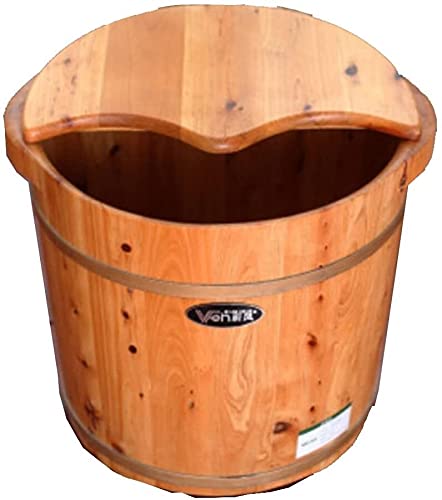 Bain de pieds en bois de cèdre 36 cm de haut, tonneau de massage naturel