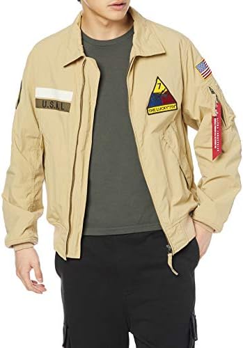 Alpha Industries TA1518 CVC Patched Tankers Jacket, L.KHAKI, XL 