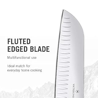 Victorinox Wood, coltello Santoku, acero modificato, lama intagliata, 17 cm, confezione regalo