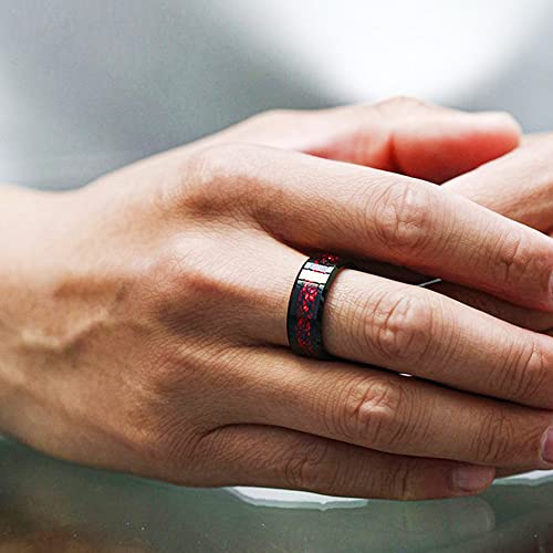 2in1 Black Bridal Ring Red Celtic Dragon Ring His and Hers Wedding Ring Sets Couples Rings for Lover Anniversary Engagement Promise Rings Bridal Sets