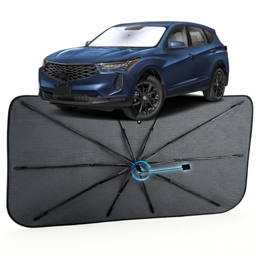 Image of Car Windshield Sun Shade for Acura RDX 2019-2026, Foldable Car Sunshade | For Front Window,Car Shades Umbrella with Reflective Coated Fabric, Sun Visor Keep Car Cool&Protects Interior,1:1 Exact Fit