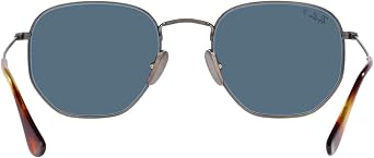 RB8148 نظارات شمسية سداسية التيتانيوم ، Demigloss Antique Gold / Polarized Brown ، 54 مم