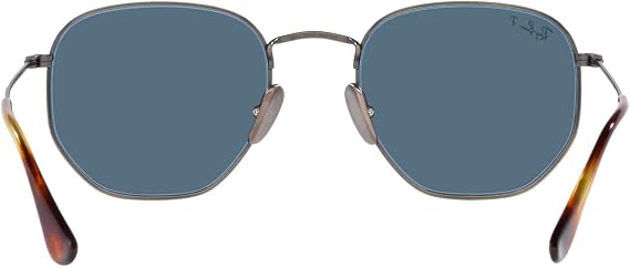 RB8148 نظارات شمسية سداسية التيتانيوم ، Demigloss Antique Gold / Polarized Brown ، 54 مم