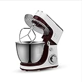 JHNEA Batidora Amasadora, 1300W 6 Niveles de Velocidad Amasadora de para Repostería, E-1047D Robot de Cocina, 5 litros Capacidad Amasadora,Stand Mixer