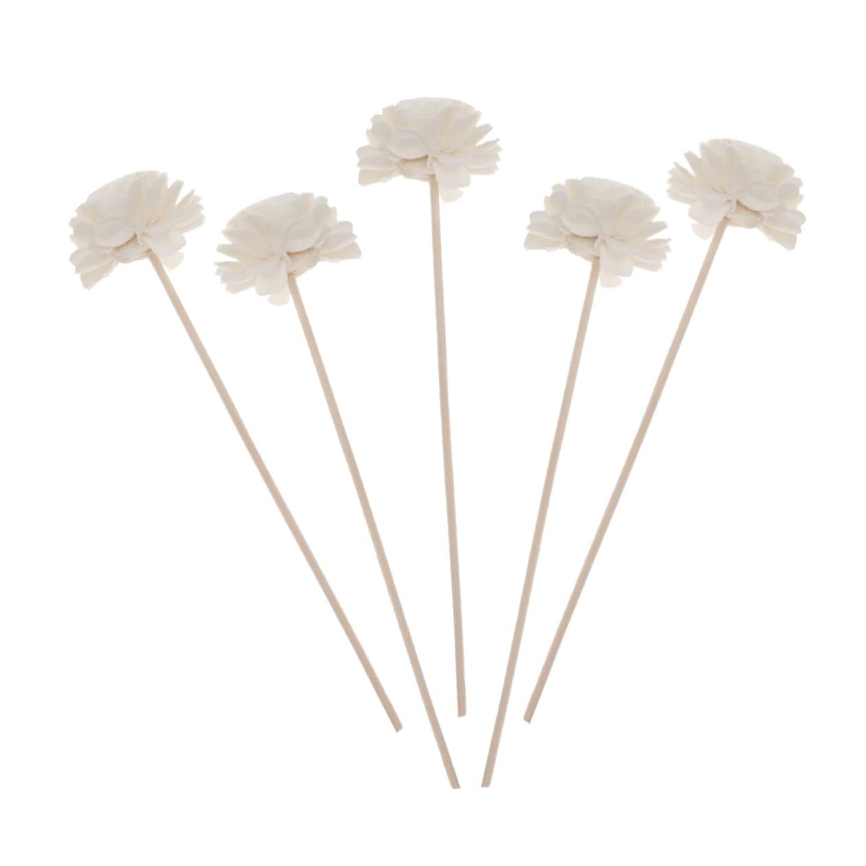 MUCKLILY 5pcs Natural Flower Rattan Sticks Essential Oil Diffuser Sticks for Home Scent Diffuser Flower Shape