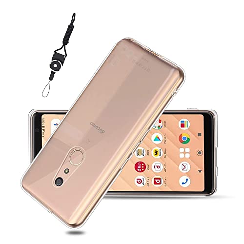 Arrows Be4 F-41A ケース カバー クリア F-41A 全透明 対応 TPU 耐衝撃 指紋防止 薄型 軽量 黄変防止 ストラップホール付属 ネックストラップ付 Qi充電対応 Arrows Be4