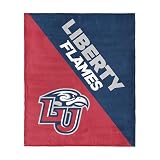 Northwest NCAA Liberty Flames Halftone Silk Touch Throw Blanket, Ultra Soft Plush Polyester, Lightweight Warm Decorative Fan Gift, 46 x 60 in
