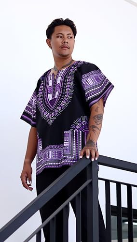 Image of DA'IKI Dashiki Cotton Shirt African Tribal Kaftan Boho Caftan Unisex