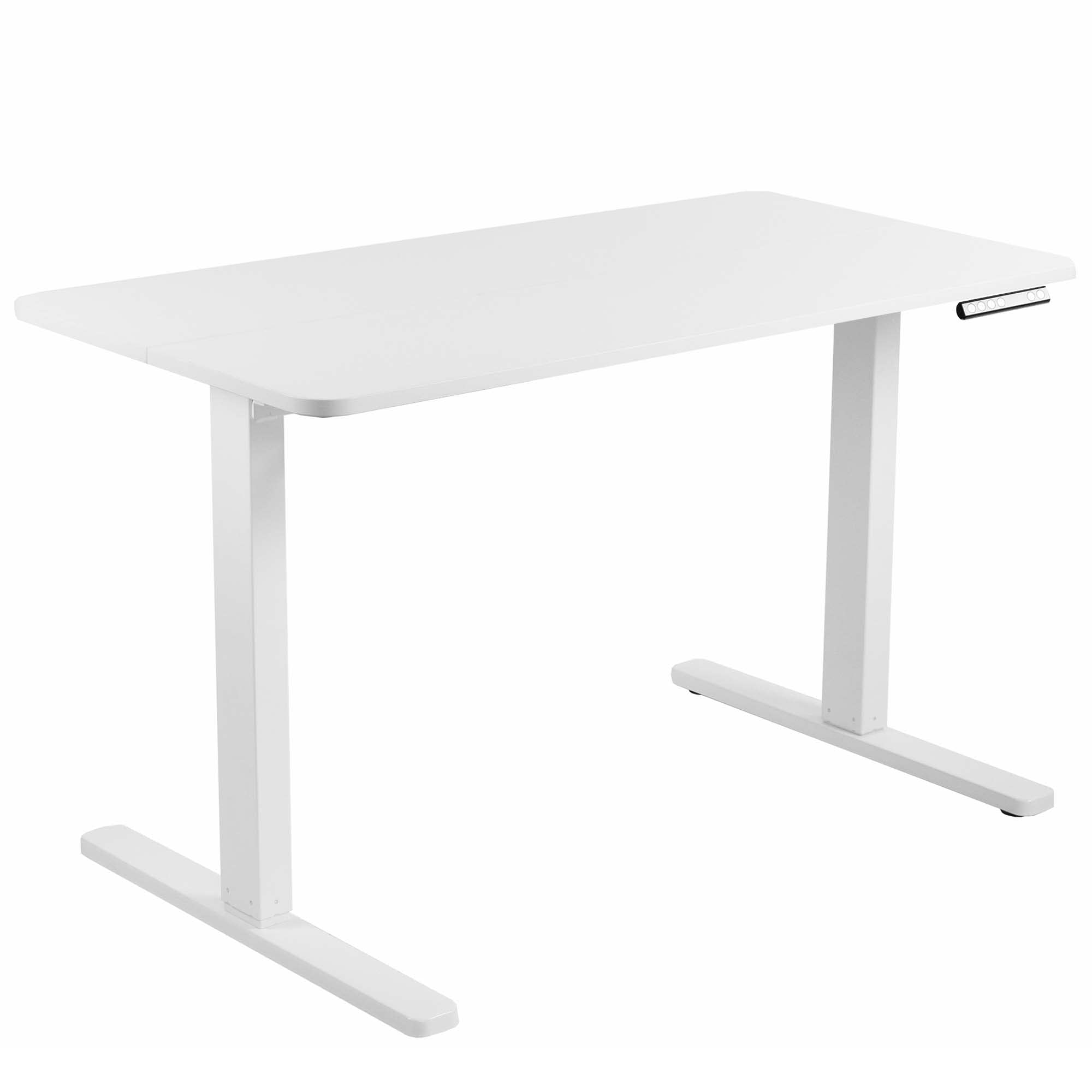 VIVO Electric 47 x 24 inch Stand Up Desk, Complete Height Adjustable Standing Workstation, Frame and Top, Push Button Controller, White, DESK-EV47TW