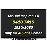 Replacement for Dell Inspiron 14 5410 7415 2-in-1 LCD Display P147G P147G001 P147G002 14.0' FHD 1920x1080 40 Pins LCD LED Touch Screen Digitizer Assembly with Bezel (Only for 40 Pins Screen)