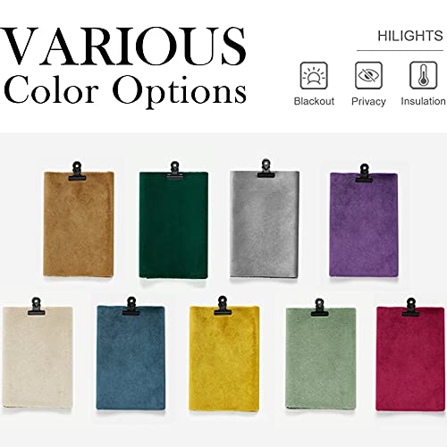 Lazzzy Velvet Blackout Curtains Blue Thermal Insulated Curtains 96 Inch Long Room Darkening Heavy Duty Soft Luxury Velvet Drapes For Bedroom Window Treatment 2 Panels Rod Pocket Dark Slate Blue #TOP6