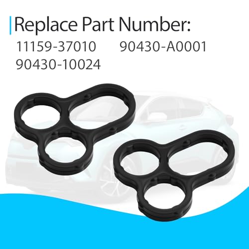 Image of Camshaft Bearing Cap Oil Hole Gasket and O Ring Kit Compatible with Toyota C-HR Corolla Matrix Scion iM xD Replaces 11159-37010 90430-A0001 90430-10024