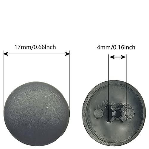 Image of 200 Pcs Black Plastic Nut Cover Snap,Cam Lock Screw Protection Cap,Decorative Nut Cover,for Cabinet Drawer Dresser and Wardrobe Furniture.