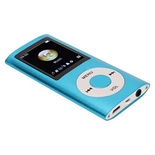 Reproductor de Música MP3, Reproductor de MP3, Reproductores de MP3 Portátiles, Pantalla LCD Delgada de 1,8 Pulgadas, con Auriculares, Compatible con MP3, WMA, FLAC, Ape, AAC, OGG (Azul)