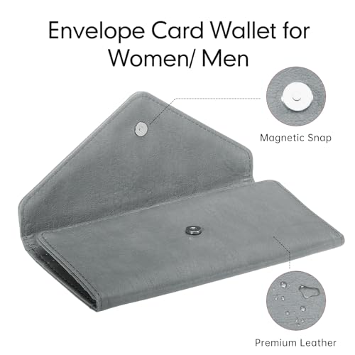 Étui multi-cartes style enveloppe finitions haut de gamme en cuir végétalien - 5