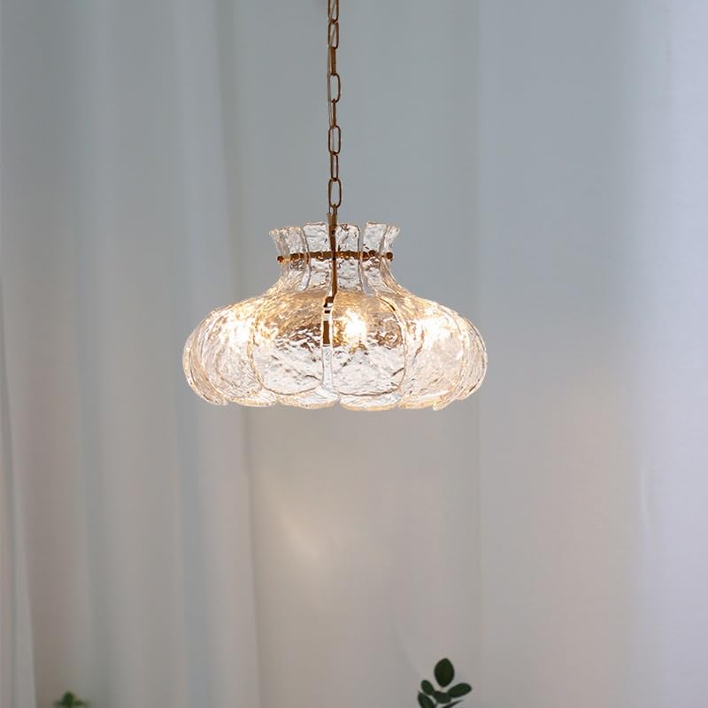 Lustre suspendu en verre et cuivre véritable chic pour bureau