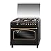 Svan SVK9561FN Cocina Gas Butano 5 Fuegos Horno 120L Rústica Negra