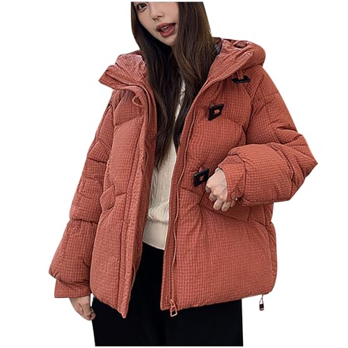 for Women Fall Winter Faux Leather Long Hooded Plain Puffer Jackets Hoodies Outfit Women 2025 Fashion Y2K