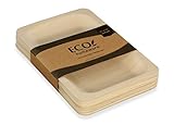 Disposable Wood Plates 10.5” x 8.5” – 50Pk. Natural Eco-Friendly Alternative to Plastic and Styrofoam that is Compostable and Biodegradable. Great for Parties, Weddings, Entertaining & Catering