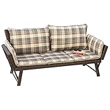 Mit wenigen Handgriffen können die seitlichen Lehnen umgeklappt werden und aus dem Sofa entsteht ein komfortables Liegebett mit über 200cm Liegefläche