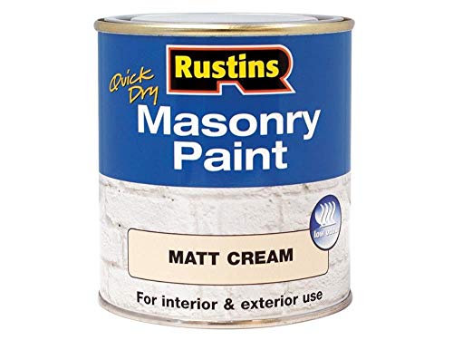 RUSTINS Masonry Paint Cream 500 ml (Pack of 1)