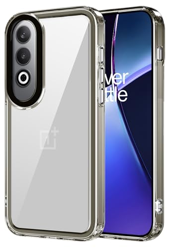 Image of Kapa Warrior Acrylic Clear Back Cover for OnePlus Nord CE 4 / Nord CE4 | Slim Shockproof [Military Grade Protection] Hybrid Bumper Case (Grey Sides)
