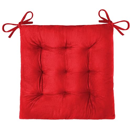 OVOV 1 Pack Chair Cushions for Dining Chairs 15.5"x15.5" Red