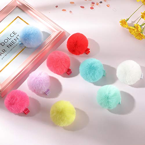 Pinzas para cabello pom pom 18 pzas multicolor miniatura 3