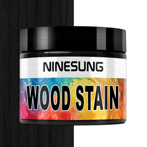 Ninesung Black Wood Stain | Wood Dye Powder for Indoor and Outdoor | Furniture Dye | Fast Drying | Furniture Stain for Wooden Pigment Coloring Powder (Black, 2...