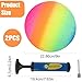 Lonimia PVC Regenbogen Ball - Bouncy Kickball, Fußball Softball, Mehrfarbiger Kinder Spielball Für Drinnen Und Draußen, Strandball Mit Pumpe