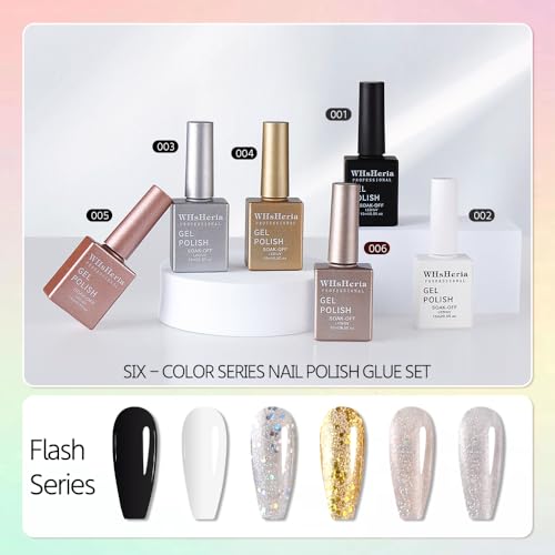 Set de 6 esmaltes en gel 15ML varios colores miniatura 3