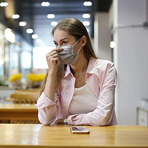 Image of MEELANA Non Woven Fabric 3 Ply Disposable Surgical Mask for Men Women with adjustable nose pin Reusable (Pack of 100) Breathable Masks