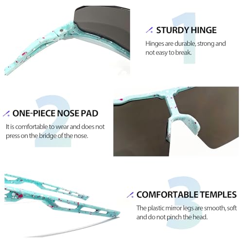 Image of Youth Baseball Sunglasses for Boys Girls Softball Cycling Sports Sunglasses Kids Lightweight UV Protection