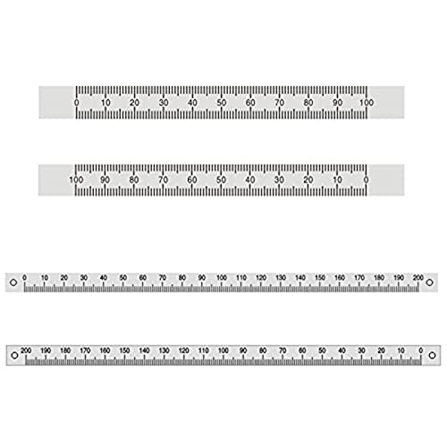 2 cintas métricas autoadhesivas aluminio 9 pulgadas plata miniatura 5