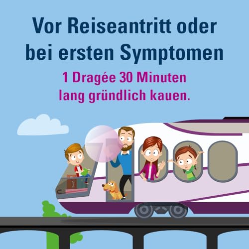 SUPERPEP Reise Kaugummi Dragees - Gegen Reiseübelkeit und Motion Sickness ohne Schläfrigkeit - Für Erwachsene und Kinder ab 6 Jahren - 10 Stück
