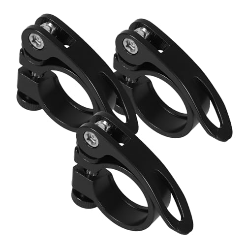 Toyvian 3pcs Bicycle Seat Post Clamp: Seat Tube Clip for Commuting and Long-distance Travel Aluminum Alloy Fixing Lock for Bicycle