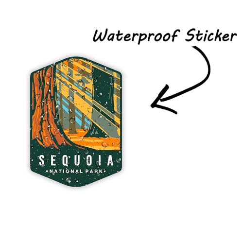 Image of eDesign Sequoia National Park Sticker | 2-Pack | - 4 Inches - National Park Stickers for Waterbottle Scrapbook Car Truck SUV Van Window Bumper Wall Laptop Tablet Cup Tumbler and Any Smooth Surface