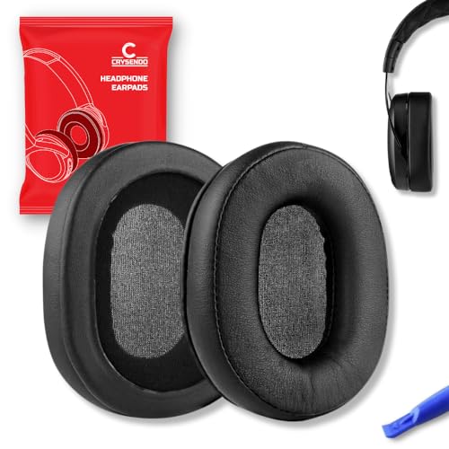 Image of Crysendo Headphone Cushion for Boat Rockers 550 Headset Replacement Ear Cushion | Earpads, Ear Cups Soft Protein Leather, Superior Noise Isolation Memory Foam (Black) (Cushion+Headband)