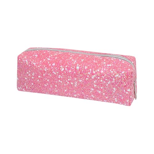 FSSTUD Trousse à crayons à paillettes avec fermeture éclair fine à paillettes scintillantes et esthétiques - Trousse de rangement pour stylos et pinceaux de...