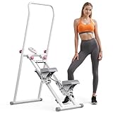 MERACH Stair Stepper for Home Gym Exercise, New Version Vertical Climber Machine for Full-Body Workout, Compact Folding Cardio Exercise Climber with Extended Step Range, Adjustable Handlebar & Pedals