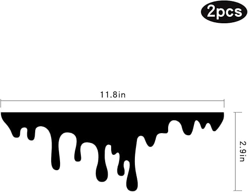 Miniatura 5 de Murimt Calcomanías de Halloween, 2 unidades, divertidas calcomanías reflectantes con efecto de sangre que gotea para automóvil, calcomanía de vinilo