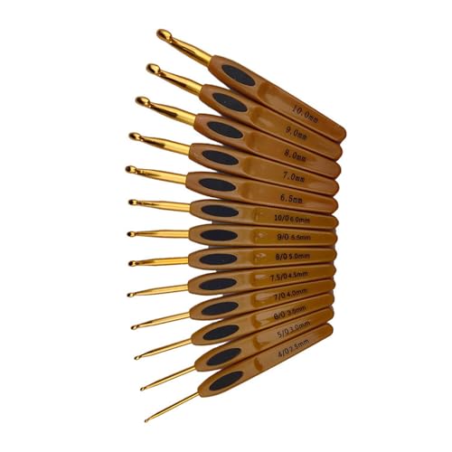 13 ganchos ergonómicos de ganchillo de 2,5 mm a 10 mm para tejer suéteres 6