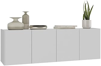 Aparador Buffet Suspenso 4 Portas Multimóveis Mp8002 Branco