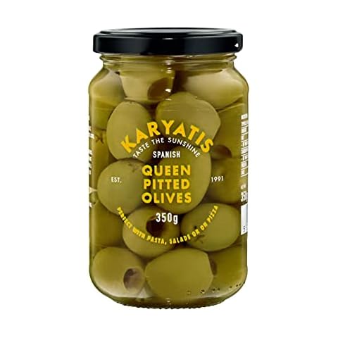 Karyatis Spanish Green Queen Olives in Brine Cover