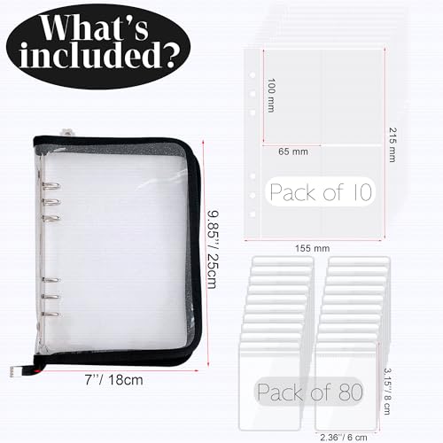 LingLingo Earring Organizer Case Travel Jewelry Organizer Transparent Jewelry Storage Book for Necklace Bracelet Ring Holder with Small Clear Zippered Pouch - Thumbnail 4