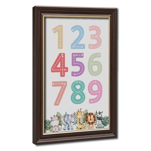 Tableau des numéros d'animaux sauvages sur toile premium pour art mural de salon