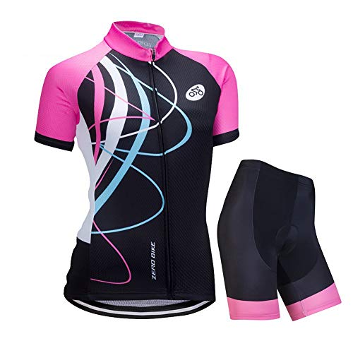 Image of Women's Short Sleeve Cycling Jersey Jacket Cycling Shirt Quick Dry Breathable Mountain Clothing Bike Top