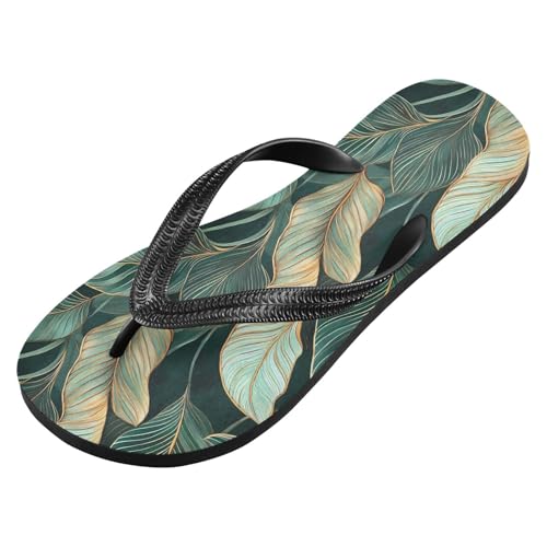 Elegant Leaf Flip Flop Sandal for Women Men, Casual Beach Slippers Indoor Outdoor XS2